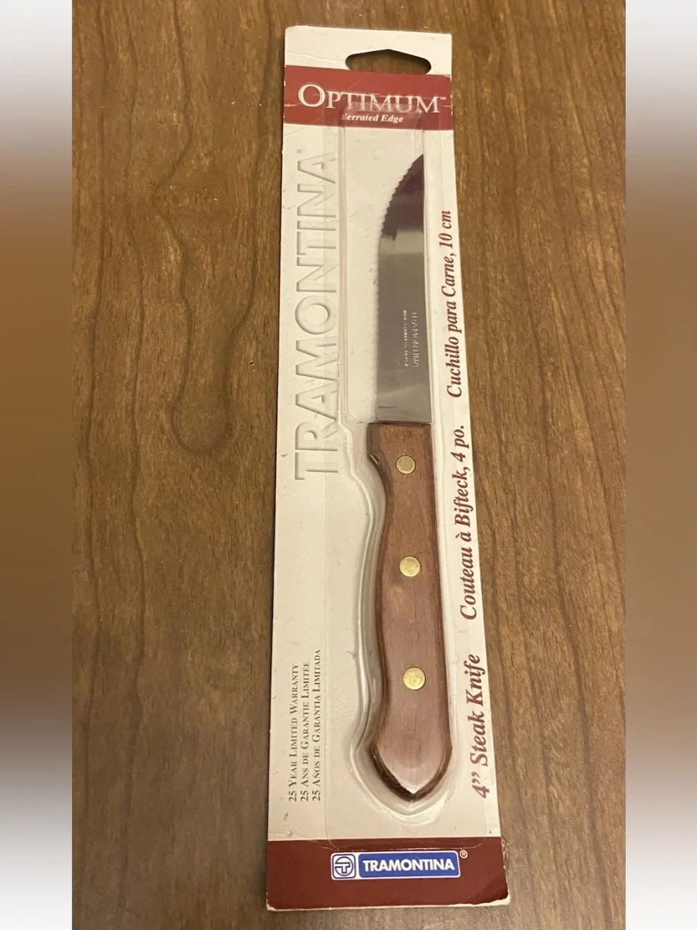 Tramontina 1998 Optimum Surrated Edge 4” Steak Knife Original Sealed